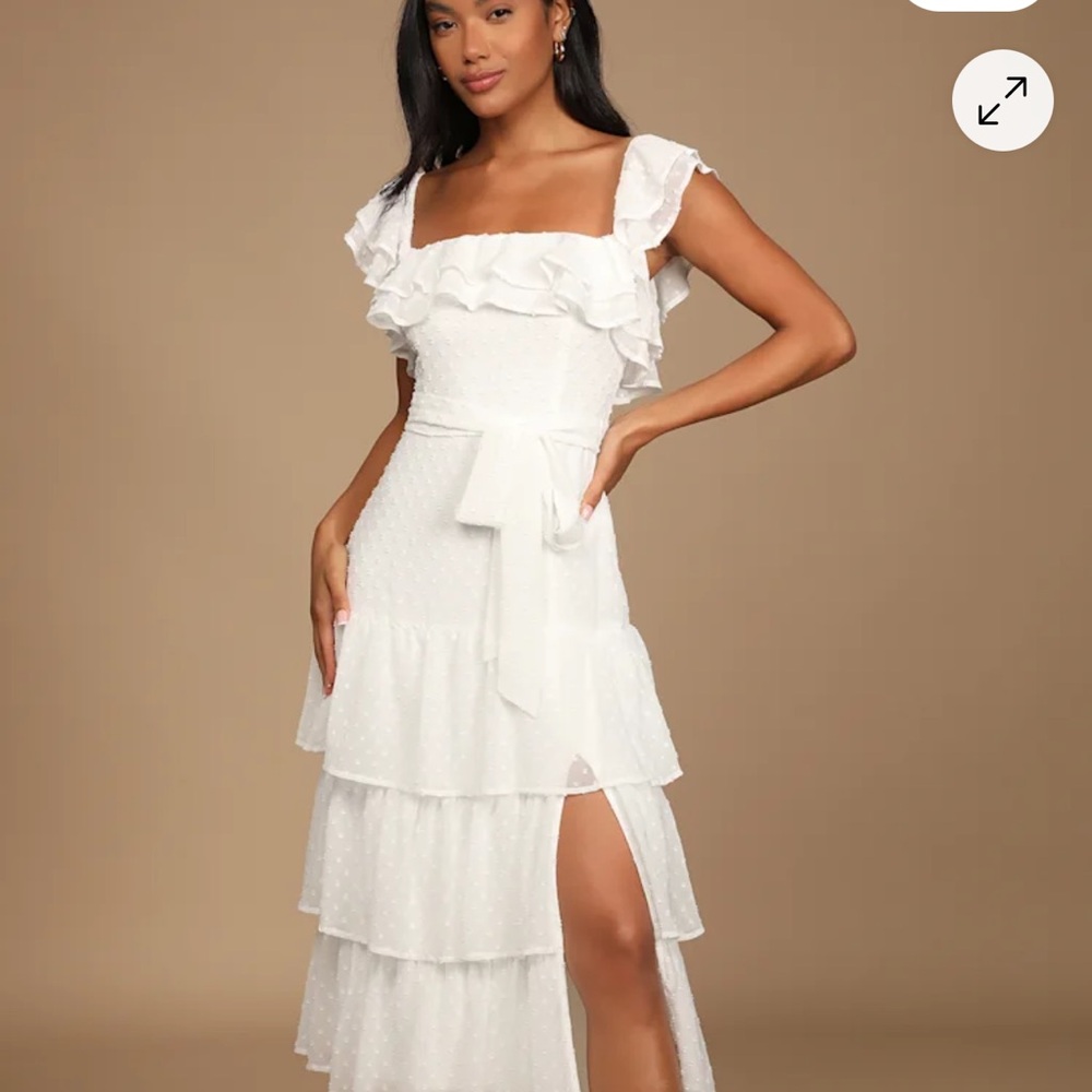 Lulus tiered White Dress